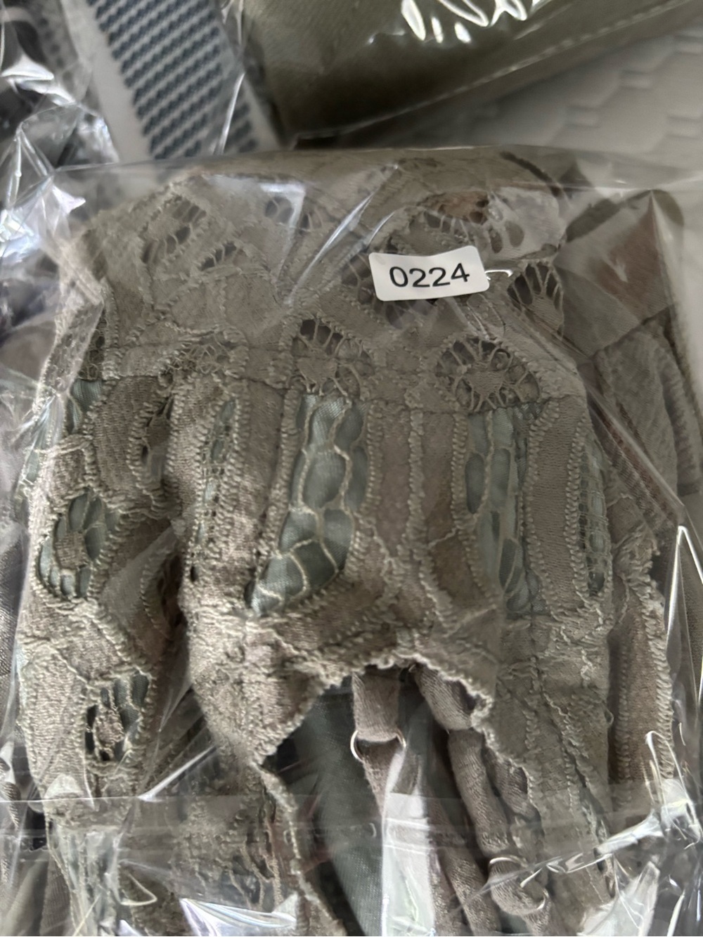LA MIEL Olive Green Lace-Trim High-Low Slip Dress - Picture 14 of 14